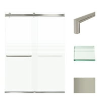 Transolid Brp608008f-T 80" High X 60" Wide Bypass Frameless Shower Door - Brushed