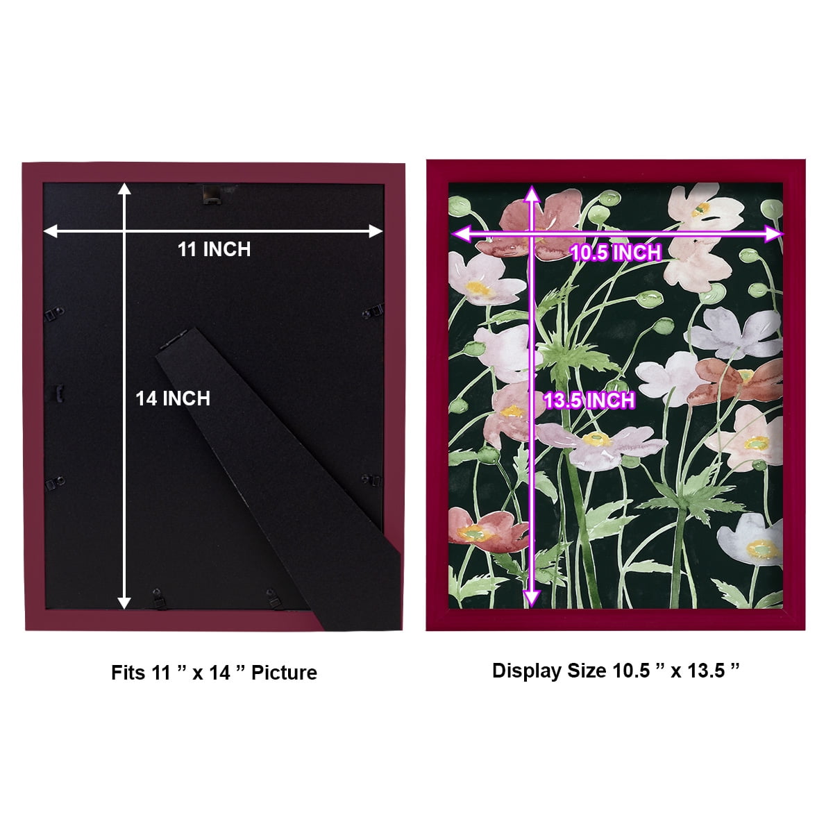 Anemone Dance III -Framed Print w/glass-Cherry Red