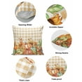 thumbnail image 6 of Decorative Throw Pillow Covers 16x16 Inch Set of 2 Pumpkin Sunflower Fall Decor Pillow Cases for Couch, Yellow Buffalo Plaid Cushion Case for Living Room Bedroom Bed Car Chair, 6 of 9