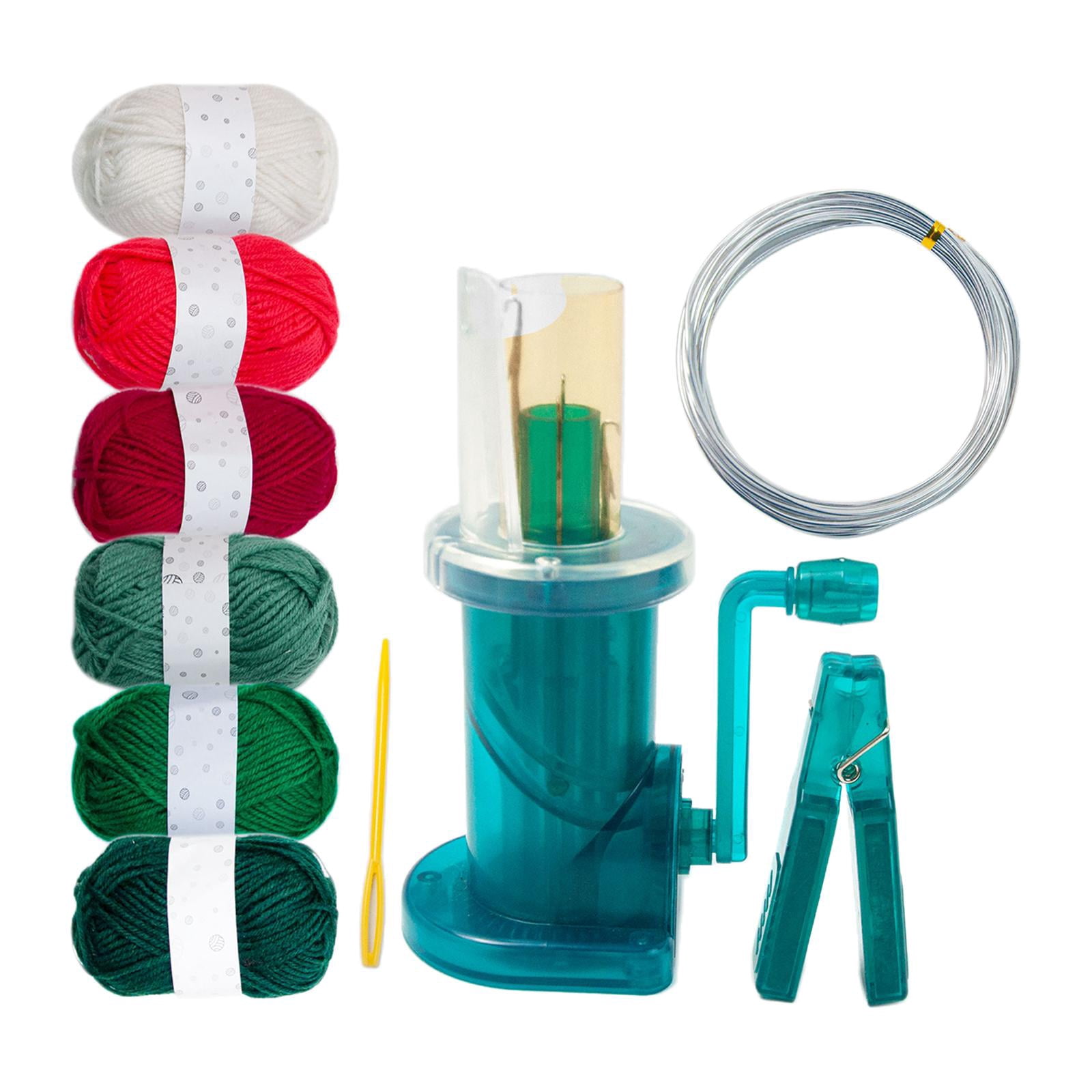 Easy Knitter Manual Spool Knitter Household Embellishment Rope Braider Mill Machine Knitting Tool for Bracelet Adult Sweaters 6 Colors Yarn green