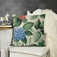 thumbnail image 2 of YINGXI  Spring Pillow Covers Blue Hydrangea Flowers Throw Pillows Case Seasonal Floral Outdoor Decorative Square Linen Farmhouse Cushion Covers for Home Sofa Bed Couch 22x22in, 2 of 5