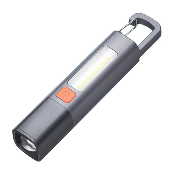 Yucurem Xpe Cob Flashlight Usb Charging Zoomable Powerful Flashlight for Power Outages Camping Lamp (Grey)