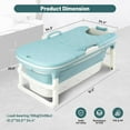 thumbnail image 5 of Reykilor 54" Foldable Bathtub with 3 Lids & Handles for Adult, Portable Soaking Bath Tub Large Freestanding SPA Tub Ideal for Hot Bath Ice Bath, 5 of 6