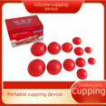 thumbnail image 3 of 12-Piece Silicone Vacuum Cupping Set with Elastic Suction - Portable, Reusable Massage Cups for Fitness & Health Therapy, Non-Toxic, Durable Design in Red English Packaging, 3 of 6