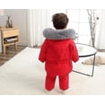 thumbnail image 4 of Winter Snowsuit, Children Clothing Sets Winter Hooded Duck Down Jacket Snowsuit, 4 of 5