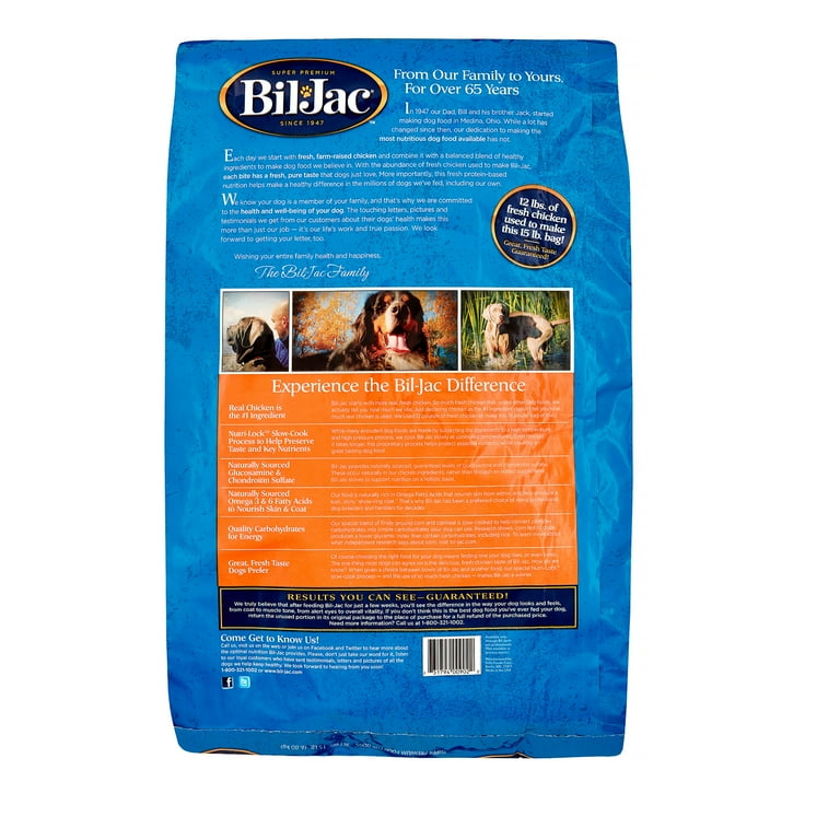 Bil Jac Large Breed Adult Chicken Dry Dog Food 15 Lb Walmart