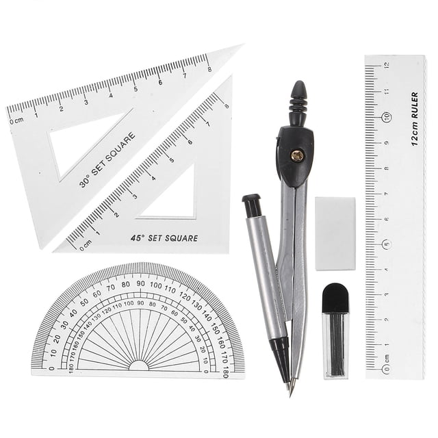 CIMAXIC Kit De Dibujo Con Compases De Metal Y Para Uso Escolar Y Profesional