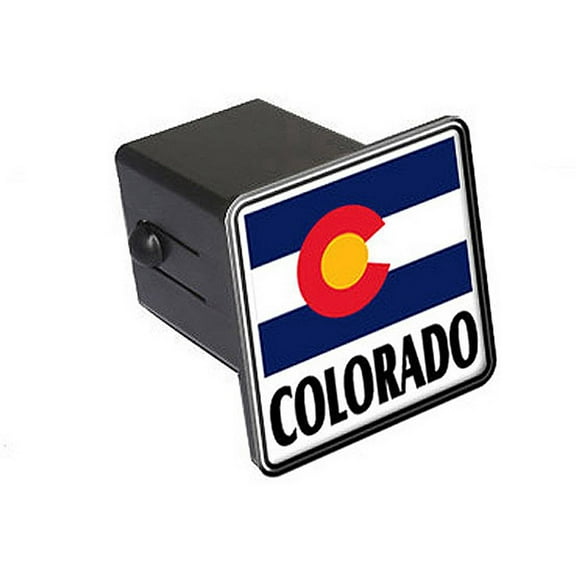 Colorado Flag 2" Tow Trailer Hitch Cover Plug Insert