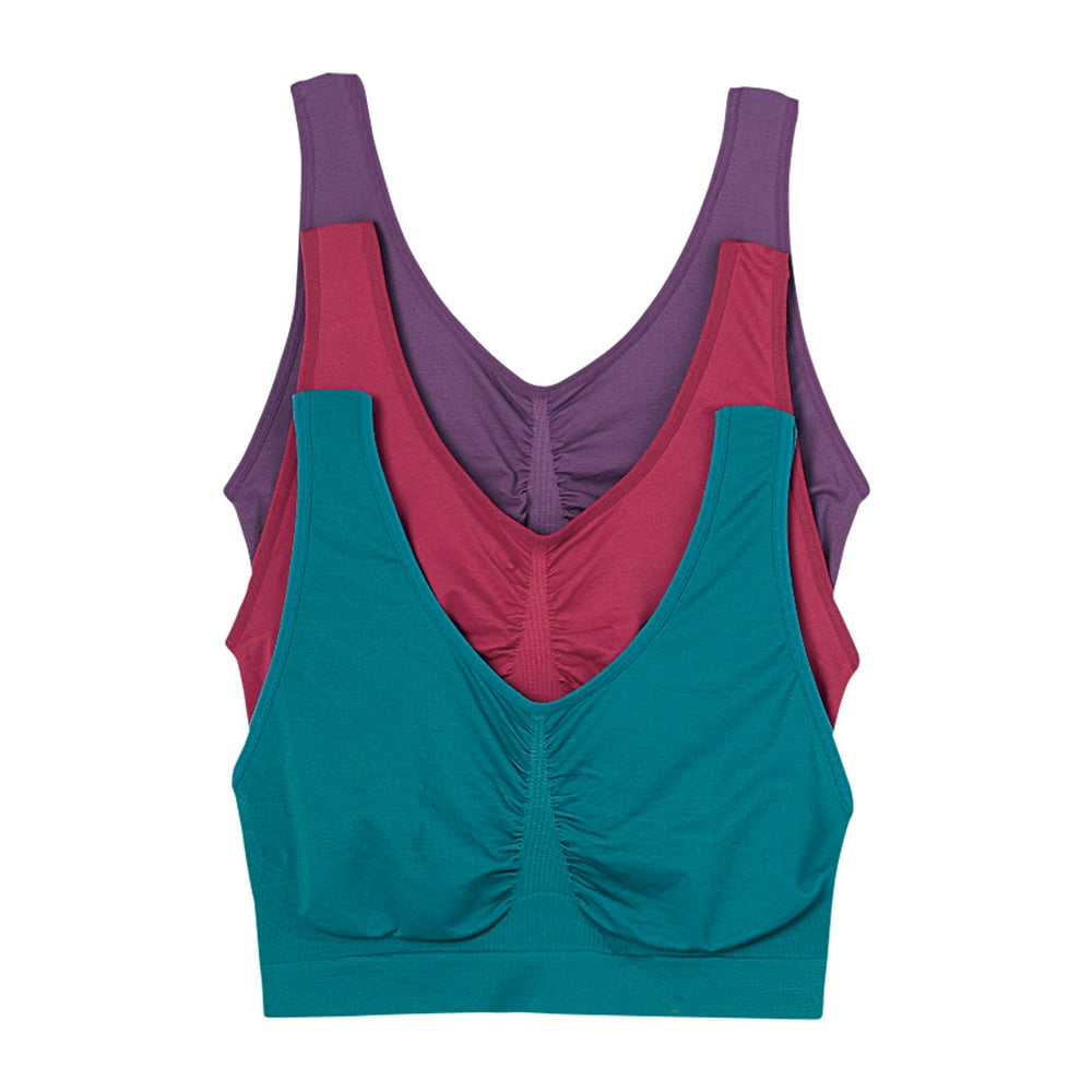 Carol Wright 3Pack Seamless Bras Seamless Wirefree Bras for Women