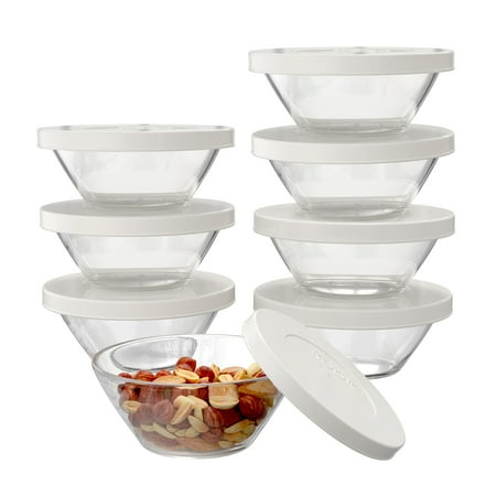 

Kook Small Glass Prep & Dip Bowls 7.25 oz Set of 8