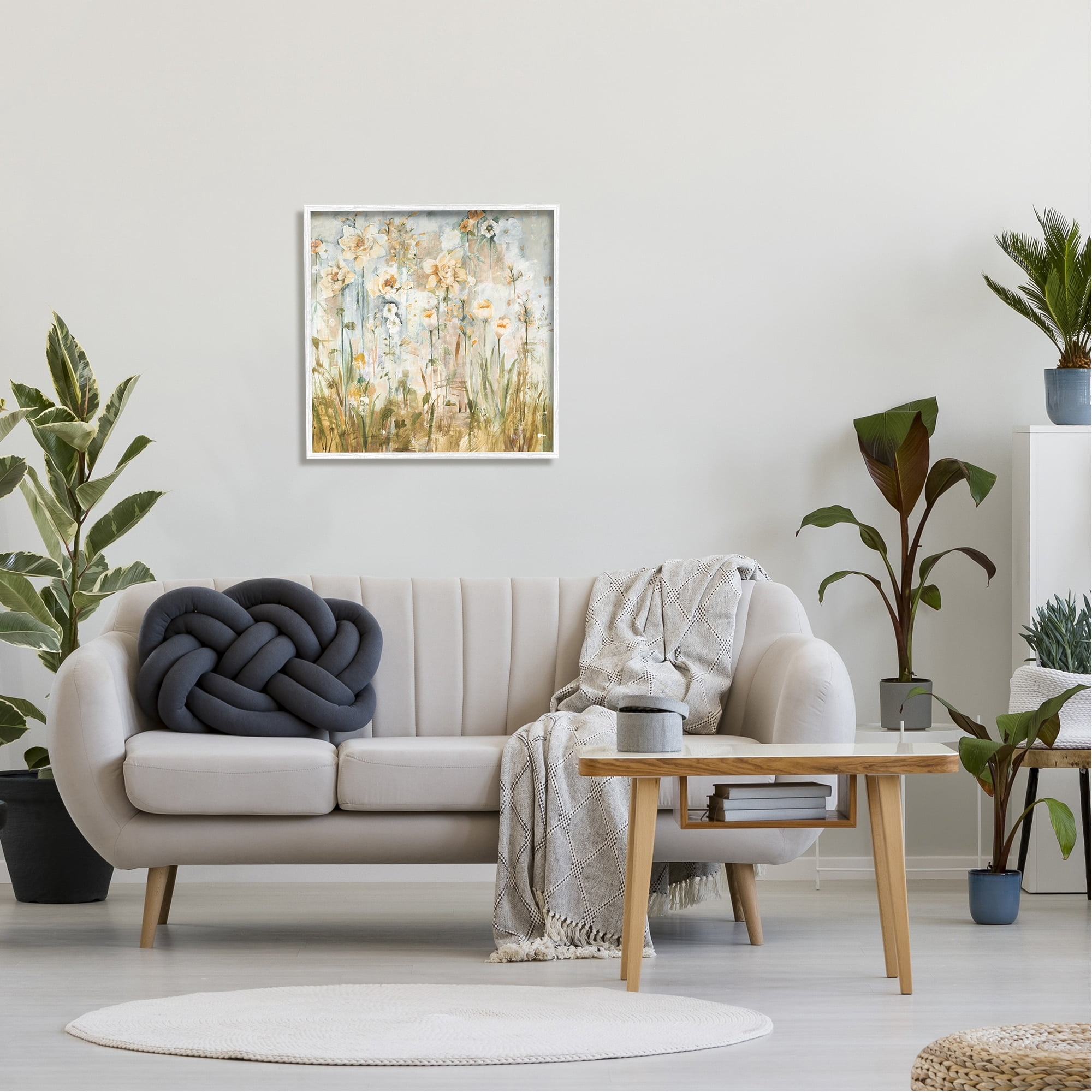 Stupell Industries Varied Blooming Flowers Among Grasses Boho Painting Painting White Framed Art Print Wall Art, Design by Jill Martin