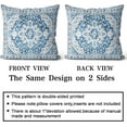 thumbnail image 2 of Light Blue Boho Throw Pillow Covers Set of 2 Monaco Rug Carpet Double Sided Pattern Cotton Soft Pillow Case Cushion Cover Pillowcase for Garden Couch Sofa Bed Decorative 20x20 inch, 2 of 6