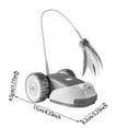 thumbnail image 3 of 3-in-1 Interactive Cat Toy - 2-Speed Automatic Moving Mouse Cat Toys Self Play with Hanging Feather String Ribbon and Wiggly Silicone Mice Tail for Bored Indoor Adult Cats Kittens, 3 of 8