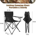 thumbnail image 3 of Coliware Outdoor Lightweight Folding Camping Chair, Oversized Oxford Portable Director Chair for camping with Carry Bag Cup Holder, Compact & 551lb Loading Capacity-Black, 3 of 7