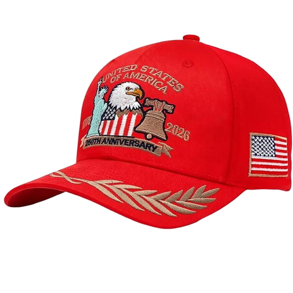 USA 250th Anniversary Hat 1776–2026 Patriotic Eagle Embroidered Baseball Cap Unisex