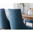 thumbnail image 5 of Set of 4 Cover Removable Interchangeable Upholstered Dining Chairs Linen Parsons Diner Chair Upholstered Fabric Dining Room Chairs with Solid Wood and Padded Seat Dining Chairs (Blue), 5 of 9