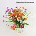 thumbnail image 4 of Luxtrada 5PCS 43 heads Artificial Flowers Plastic Plants Wedding Home Garden Decor In/Outdoor (Orange), 4 of 7