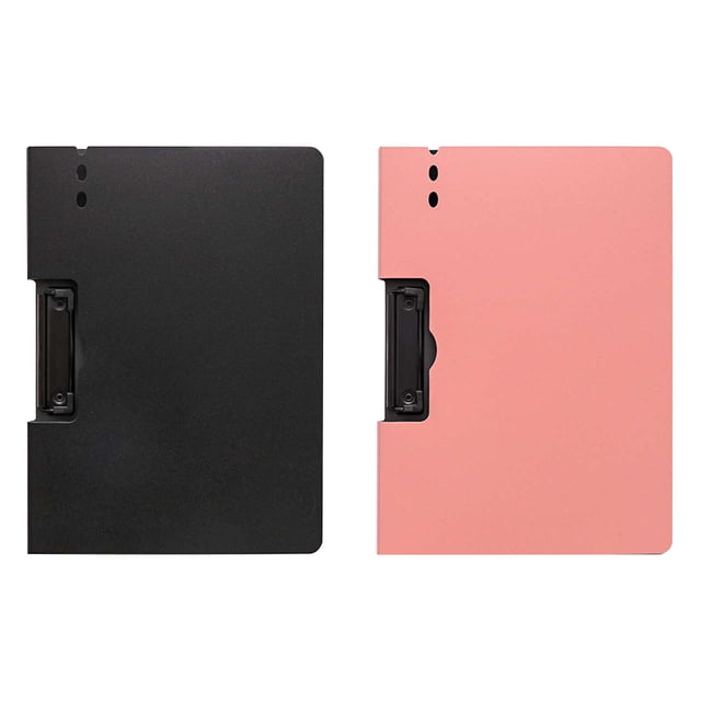 Weiweiguan 2pcs File Clip Boards Paper Folder Boards Document Writing Tablets for Office