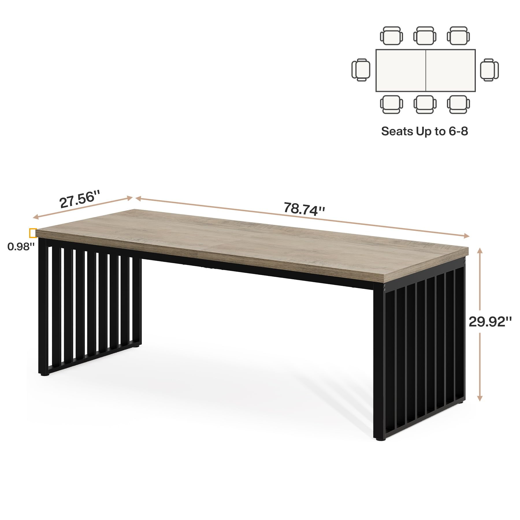 （kyo）新品　M.W.M READY Table2 Amazon.com - ZckyCine Modern Dining Table Table Set for 6-8