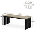 thumbnail image 2 of Tribesigns 6.56 ft Conference Table, Industrial Large Rectangle Meeting Seminar Table, Long Business Table for 6-8 People (Without Chair), 2 of 5