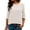 White, variant on EchfiProm Ribbed Tops for Women Black T-Shirts Crew Neck Solid Fall Pullover Loose Womens