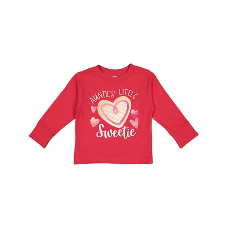 

Inktastic Auntie s Little Sweetie Pink Heart Cookie Gift Toddler Boy or Toddler Girl Long Sleeve T-Shirt