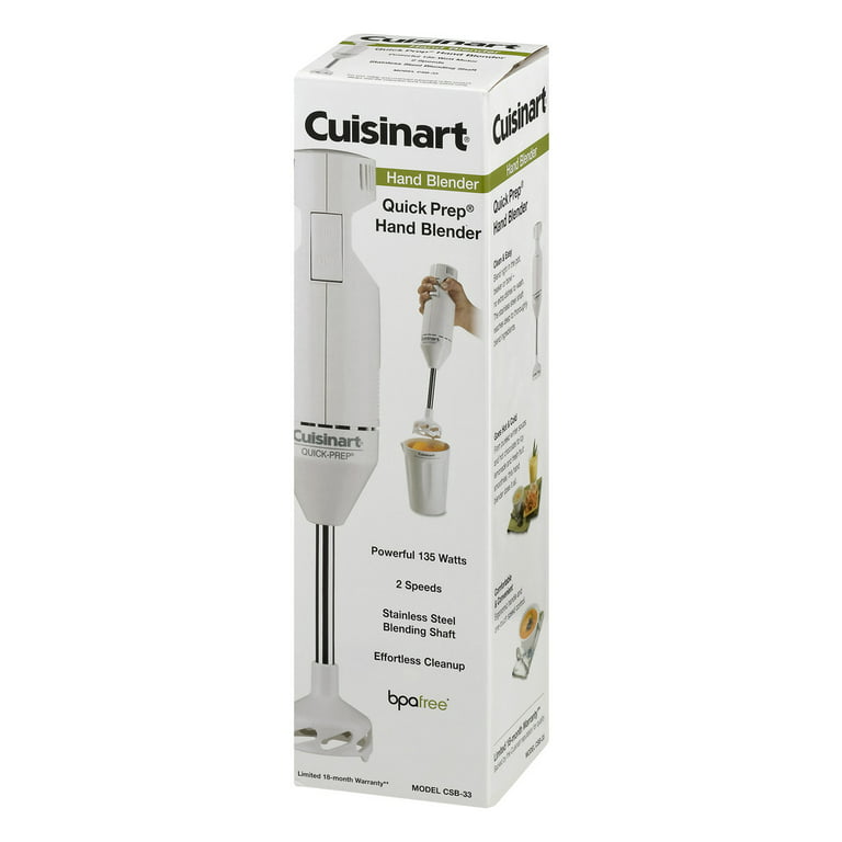 Cuisinart Quick-Prep Single-Speed Hand Blender - White - CHB-60TG