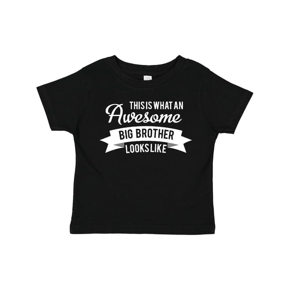 Inktastic This is What an Awesome Big Brother Looks Like in White Boys Toddler T-Shirt