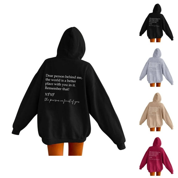 Dear Person Behind Me Hoodies for Women 2025 Mental Health Hoodie with Pockets Hooded Sweatshirt Pullover Tops