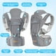 thumbnail image 5 of Portabebés Bear, portabebés 6 en 1 para recién nacidos y niños pequeños con asiento para la cadera (posición ergonómica M) para bebés de 3 a 36 meses/7 a 44 libras, tamaño ajustable para un mejor sopo, 5 of 5