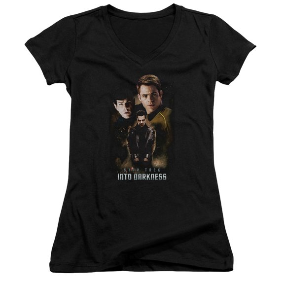 Star Trek Aftermath Junior Women's V-Neck T-Shirt Black