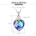 thumbnail image 2 of Rose Flower Crystal Heart Cremation Urn Pendant Necklace for Cremation Ashes Urn Necklace Lockets for Ashes of Loved One, 2 of 4