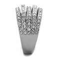 thumbnail image 4 of Luxe Jewelry Designs Women's High Polished Stainless Steel Ring with Clear Crystals - Size 7, 4 of 4