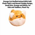thumbnail image 2 of Orange Cat Stuffed Animal with Soft Plush Fabric and Round Chubby Design, Small Size, Orange and White, Plush Toy, 2 of 3