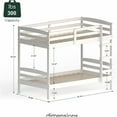thumbnail image 7 of JERFIT Bunk Bed Twin Over Twin Pine Solid Wood Detachable Bed Frame with High Guardrails, 7 of 7