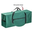 thumbnail image 7 of Christmas Tree Storage Bag - 600D Oxford - Reinforced Handles, Dual Zipper, Label & Side Pocket - Protection From Dust, Water - Green, 50"x15"x20", 7 of 7