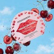 Vitamasques Cherry Vegan Collagen Lip Mask, Moisturize & Plump , One Patch