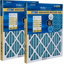 PureFlow, Home Furnace Air Filter 20x25x2, with 4 Layers of Advanced Filtration Technology, MERV-13 Pack-of-2