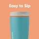 thumbnail image 2 of Vaso de café Owala SmoothSip Slider, aislante, 360 ml, gris y azul, 2 of 5