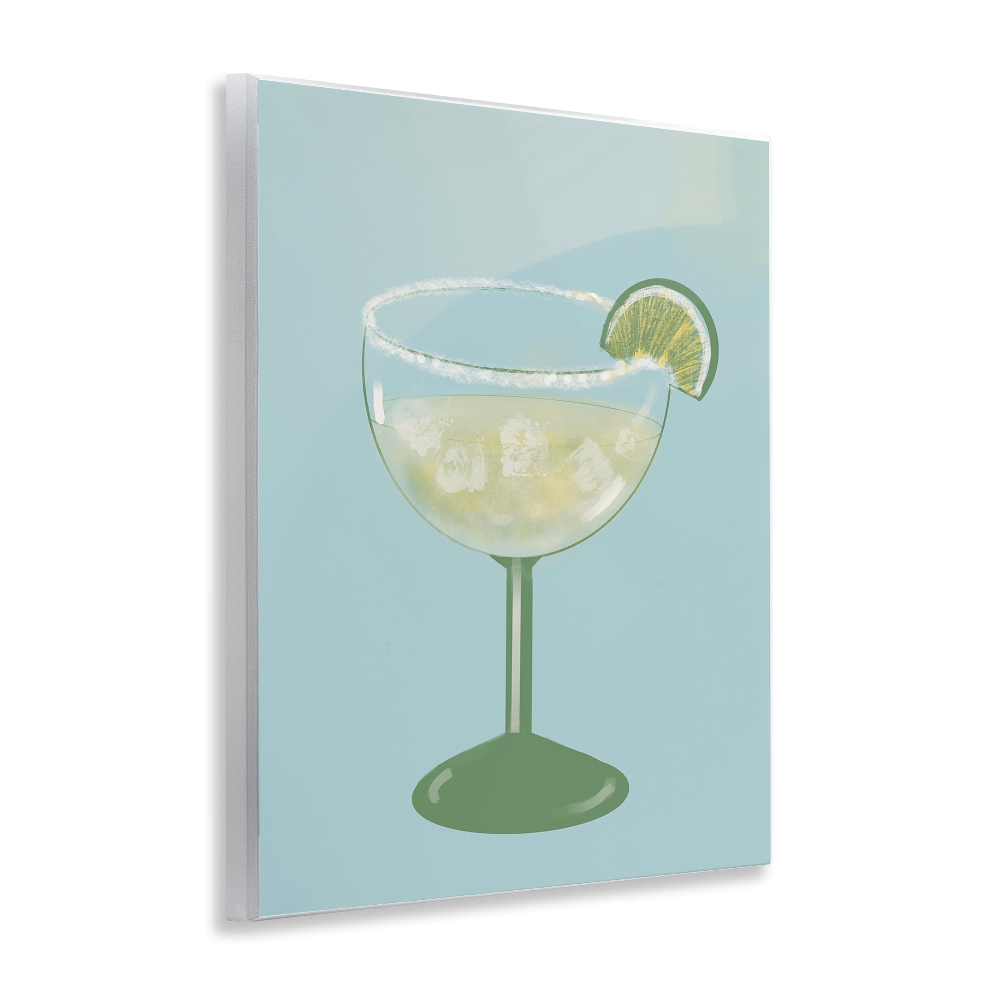 Stupell Industries Margarita Glass over Blue Wall Plaque Art, design by Robin Maria