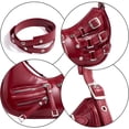 thumbnail image 5 of LZCKDPX Shoulder Purse for Women, Leather Women's Handbag Y2k Aesthetic Coquette Shoulder Bag Hobo Punk Trendy Ladies Purse,Wine Red,1, 5 of 8