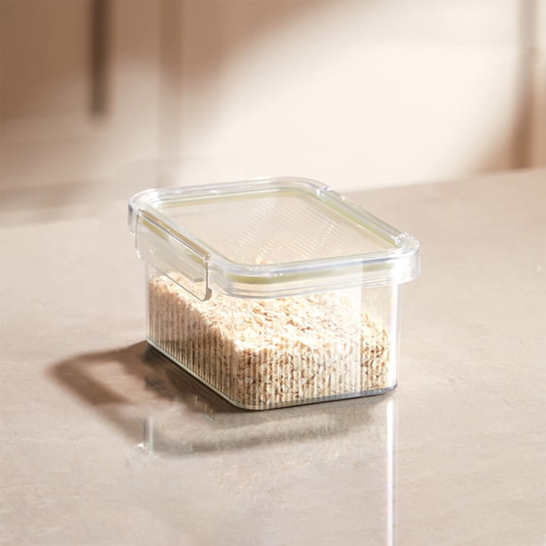 Organizadores y almacenamiento de armarios, Organización y almacenamiento, Contenedores de almacenamiento, Contenedores de almacenamiento Lata sellada Comida Plástico Café Cocina Hogar Transparente Sn