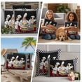 thumbnail image 5 of Chef Outdoor Waterproof Pillow Covers, Cartoon Cute Watercolor Cooking Black Plaid Decorative Square Throw Pillowcase Sofa Cushion Sham for Patio/Couch/Chair, 20"x20" 2 Pack, 5 of 8