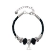 thumbnail image 2 of Delight Jewelry Silvertone Mini Year 2021 Daughter Celtic Knot Leather Bead Bracelet, 7"+2" Extender, 2 of 4