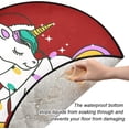 thumbnail image 3 of Coolnut Unicorn Christmas Cute Christmas Tree Mats Waterproof Tree Skirt, Xmas Tree Stand Tray Mat Floor Protector Pad for Holiday Party Decoration, 28.3", 3 of 5