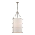 thumbnail image 1 of Kalco Lighting Carson 16" Large Fabric Foyer Pendant in Polished Nickel, 1 of 2