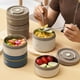 thumbnail image 1 of Contenedor de almuerzo para calentar alimentos, contenedor de almuerzo térmico de acero inoxidable, caja bento térmica portátil, contenedor de alimentos marrón C, 1 of 8