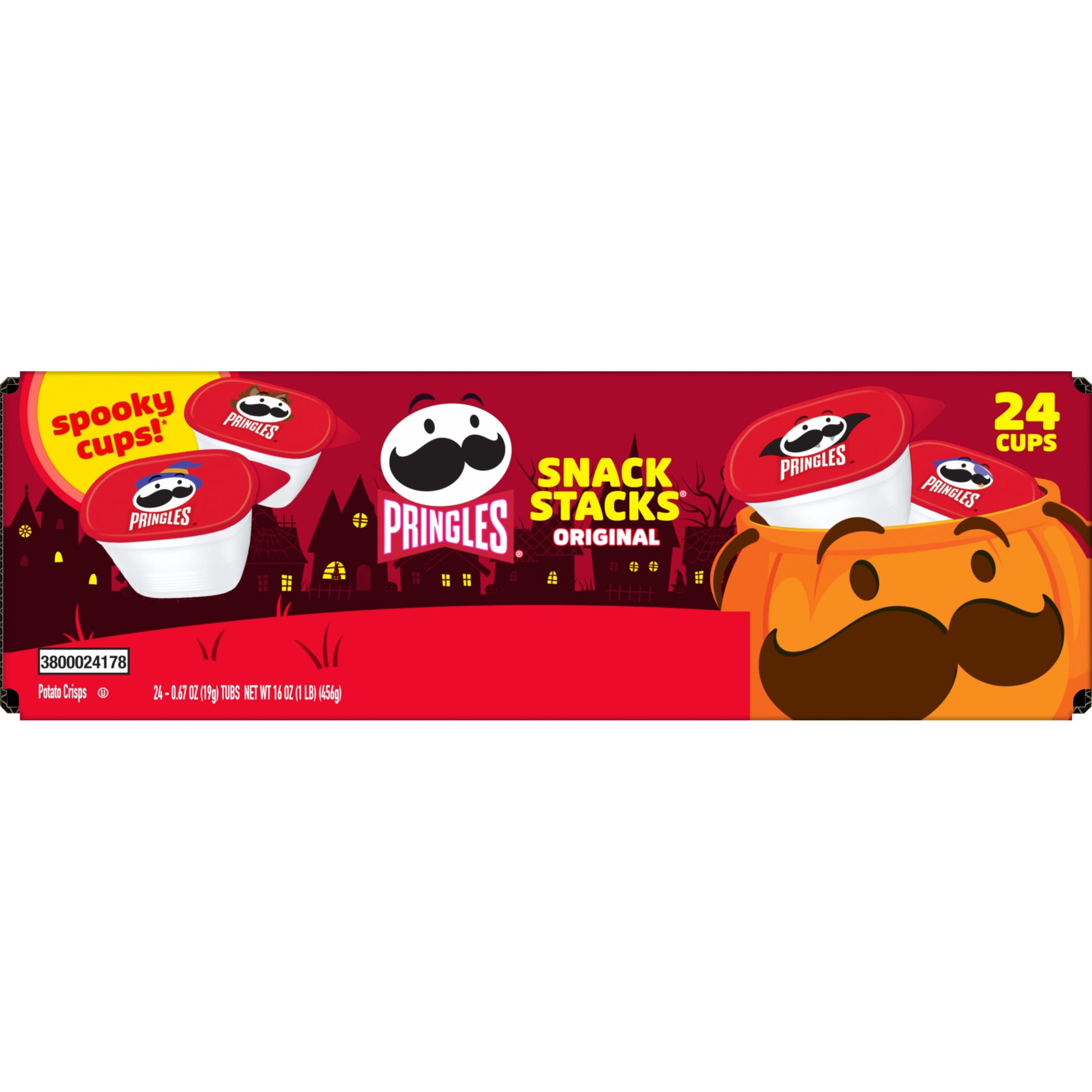 Pringles Original Potato Crisps Chips, Halloween Snacks, 24 Count