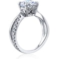 thumbnail image 3 of Kobelli 14k Gold Ribbon Bypass Oval Forever One Moissanite Engagement Ring DEF/VS, DEF/VS, 3 of 7