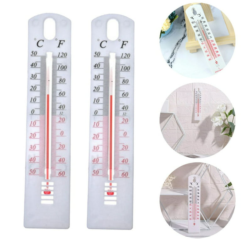 2x Wall Thermometer Indoor Outdoor Hanging Garden Greenhouse House Office Room, Size: 196, Other